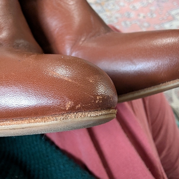 Bobbies Brown Leather Heeled Boots Quiet Luxury Canadian Made 6.5 - Picture 8 of 12